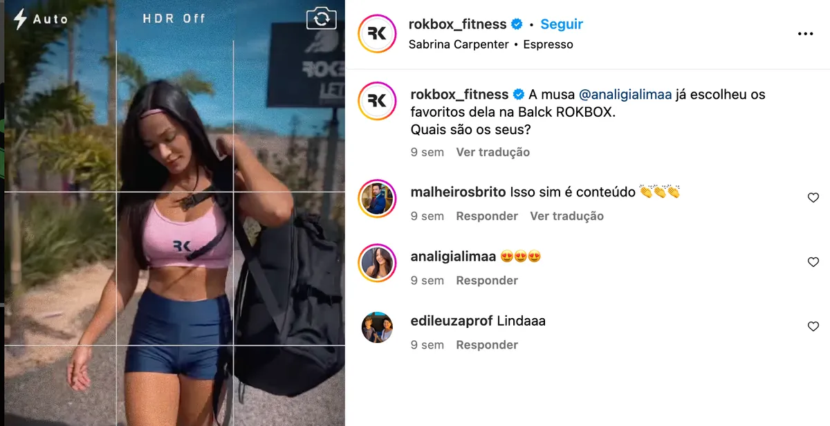 Ana Ligia no marketing de influência da Rokbox