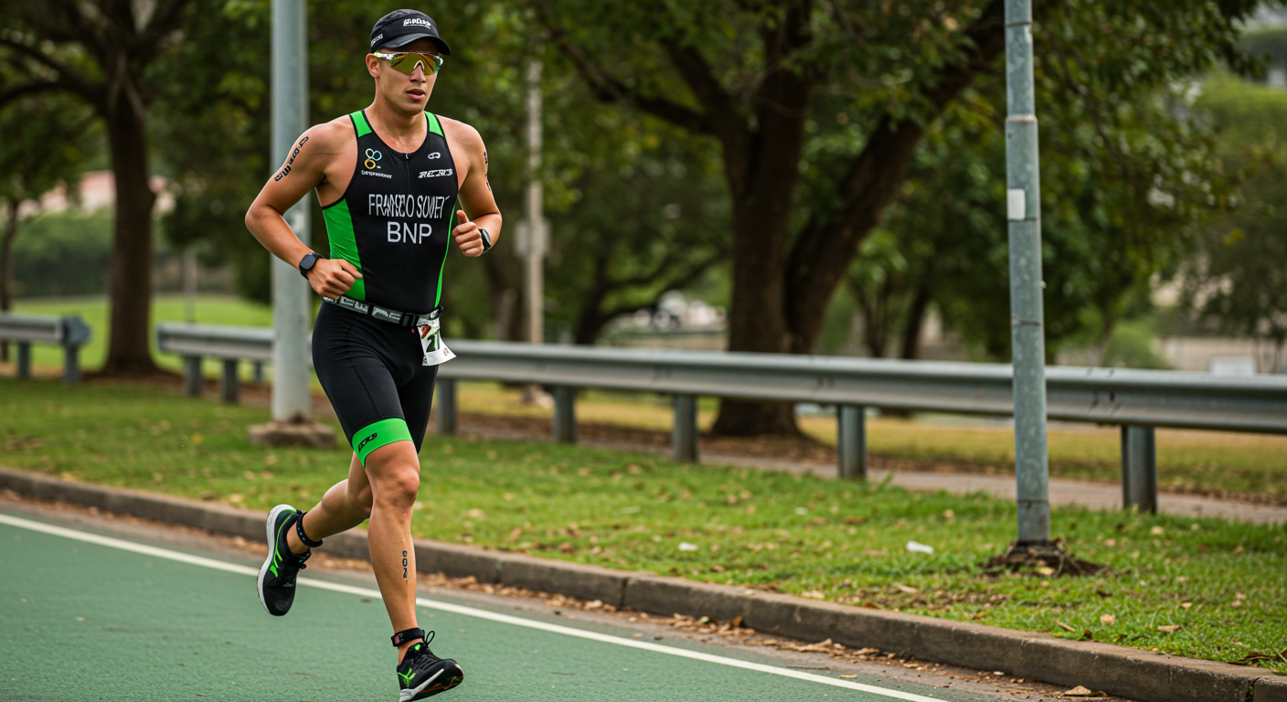 Atleta do mundo fitness treinando