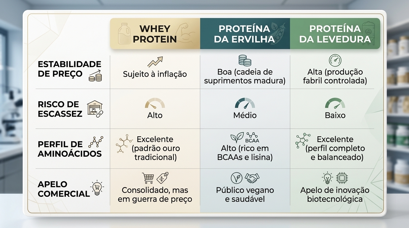 tabela whey protein e outras proteínas